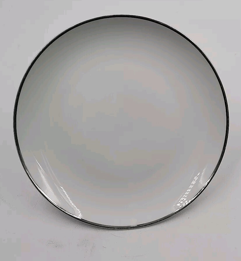 Rose China 2217 Moon Light White With Silver Trim Salad Small Plate