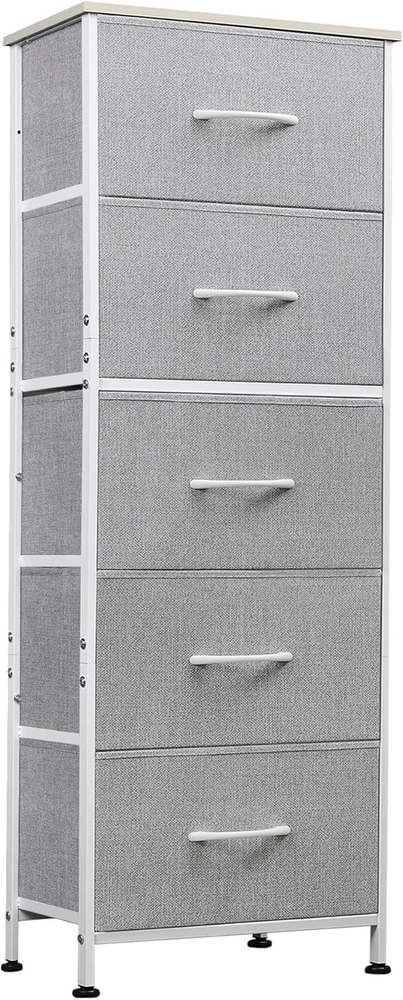 5-Drawer Fabric Dresser for Bedroom Storage & Organization