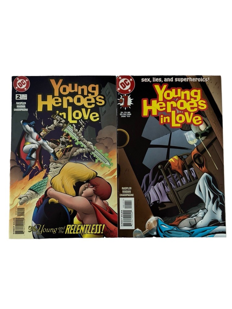 Young Heroes in Love 1 & 2 June July 1997 Near Mint Condition