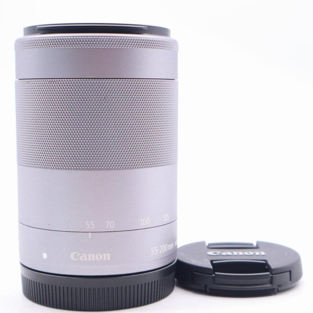Canon EF-M 55-200mm F4.5-6.3 IS STM Silver Telephoto Zoom Lens Pre-Owned