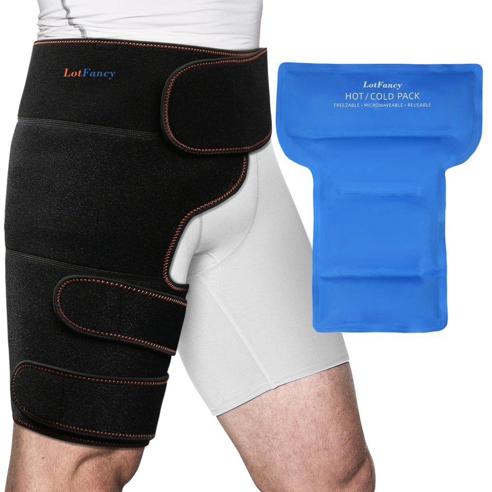LotFancy Hip Brace with Hot Cold Pack Hip Ice Pack Wrap for Women and Men Gro...