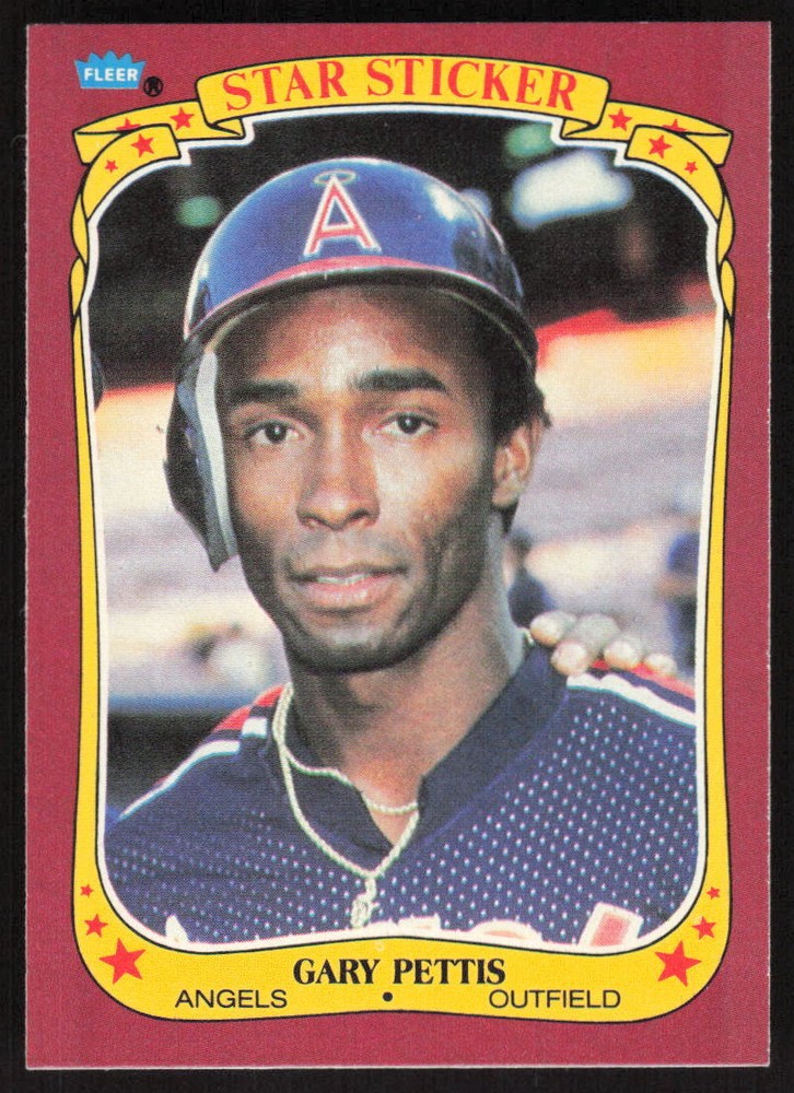 1986 Fleer Star Stickers #88 Gary Pettis