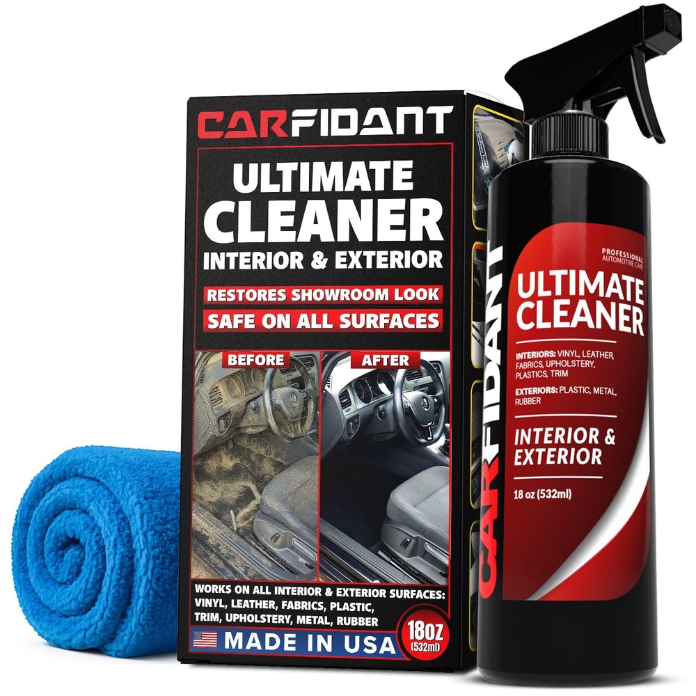 Ultimate Car Seat Cleaner & Stain Remover for Fabric, Leather, Upholstery 18 oz