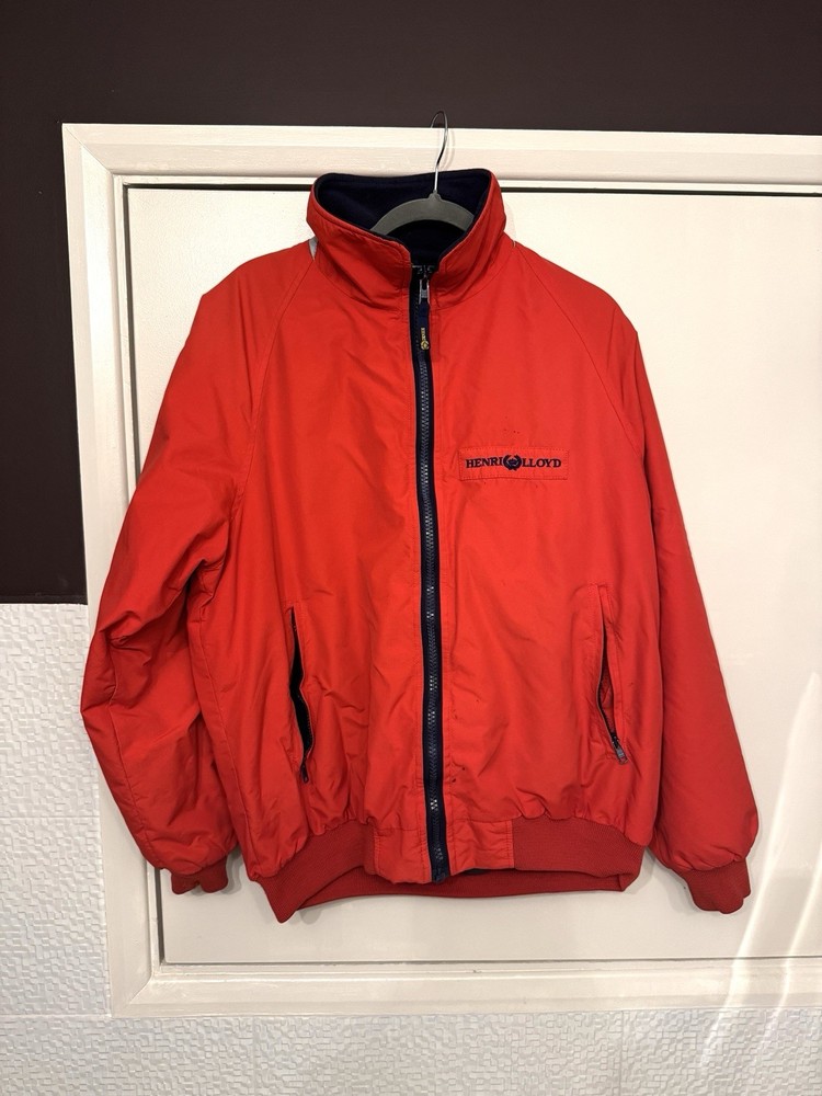 Henri Lloyd Jacket Red Vintage Sailing Bomber Coat Men’s Size M Made in England