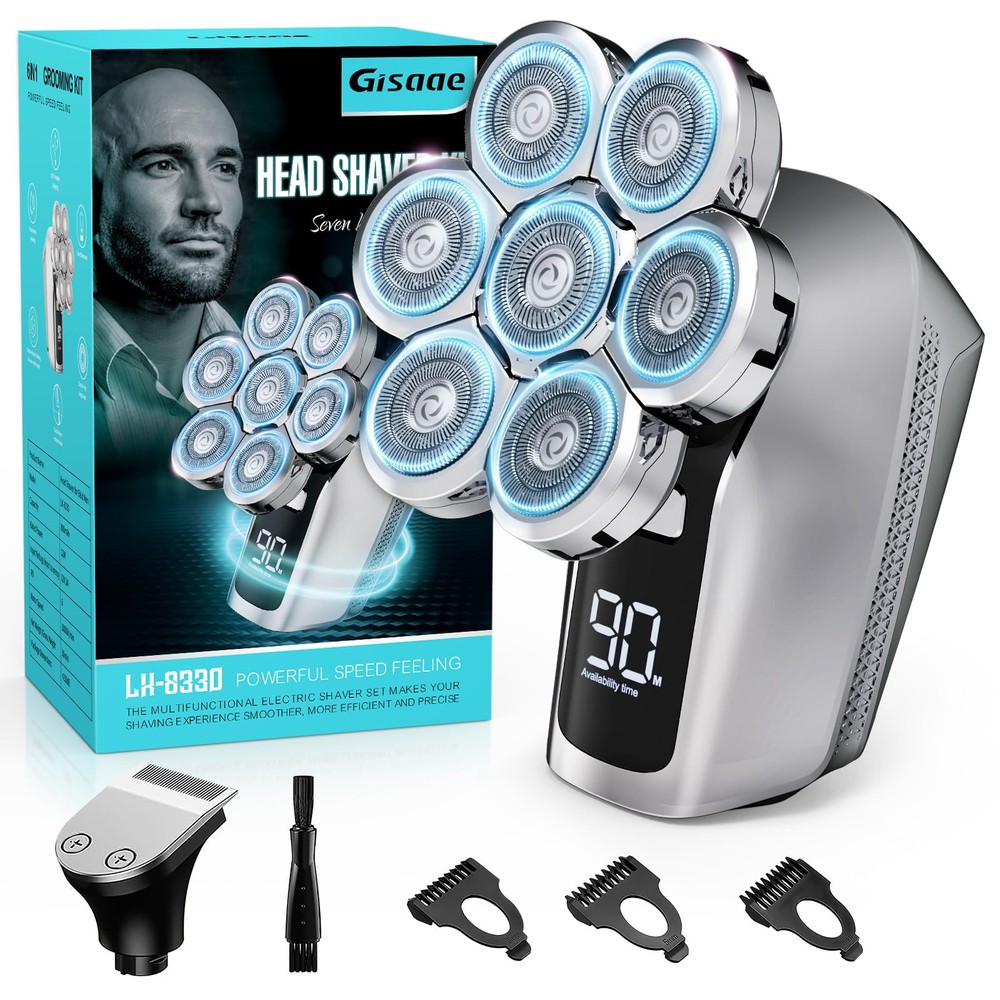 Head Shavers for Bald Men, Upgraded 7D Electric Razor for Men Cordless Rechar...
