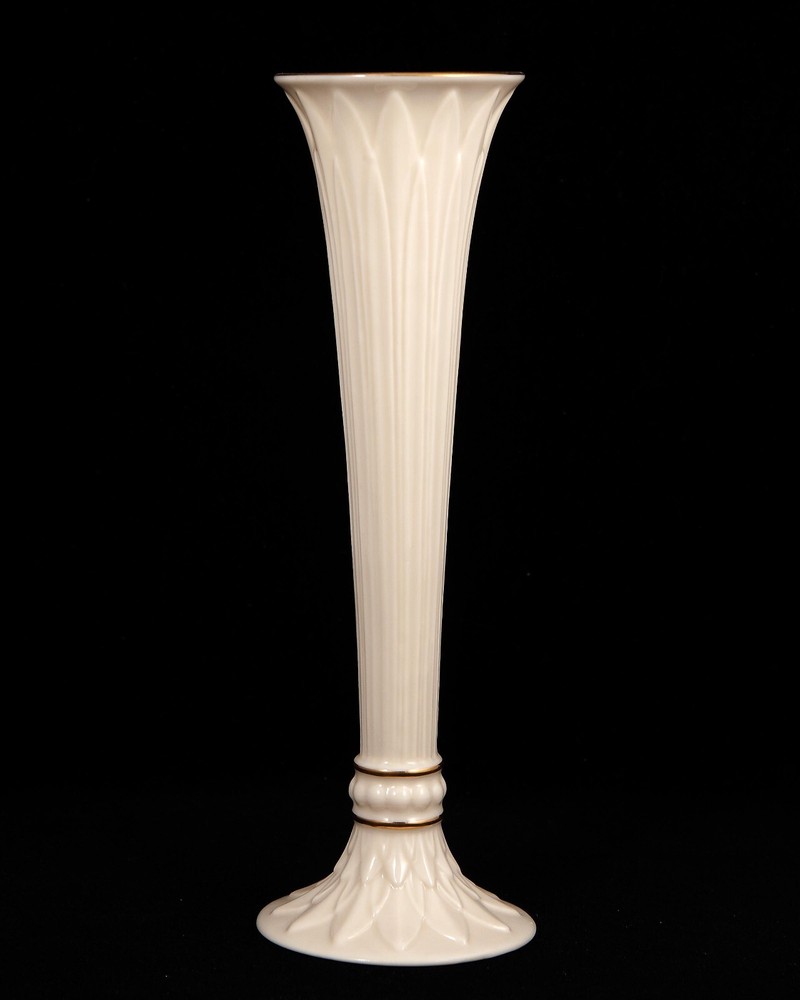 Lenox Tivoli Fluted Bud Vase with 24k Gold Trim 9