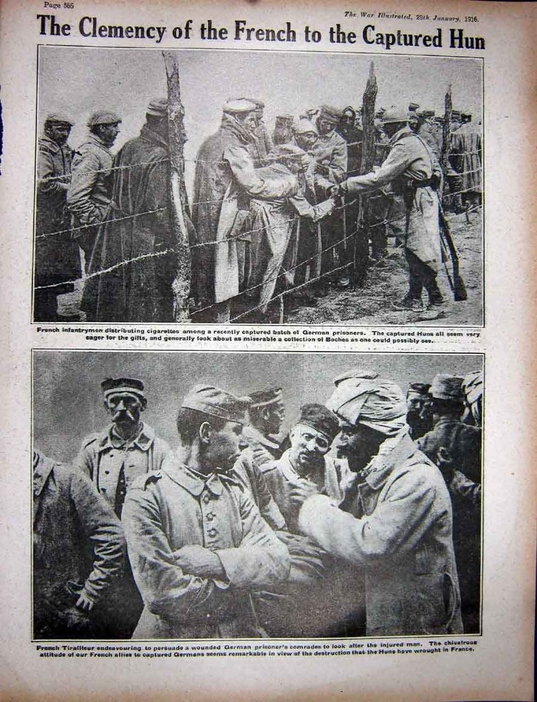 Original Old Antique Print Ww1 1916 Serbian Orphans Children French Siers Huns