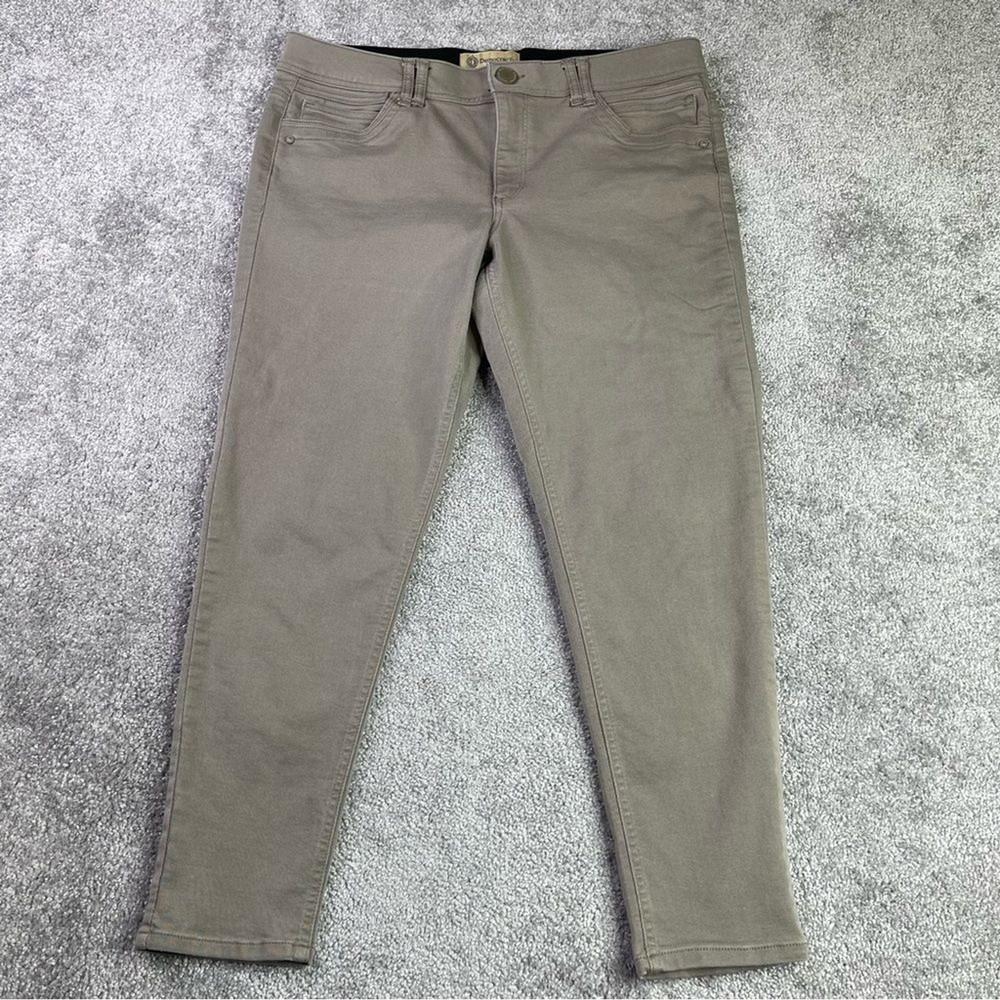 Democracy Jeans Women’s 14 Tan Ankle Skinny Leg High Rise Ab Technology Stretch