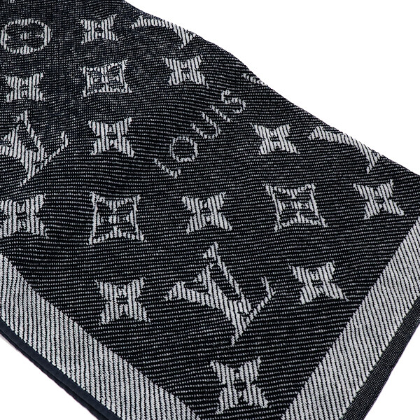 LOUIS VUITTON Monogram Navy 100% Cotton Beach Towel Blanket Made in Belgium