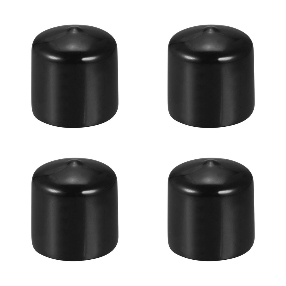 4Pack 40mm Black Rubber Screw Thread End Caps for Bolts