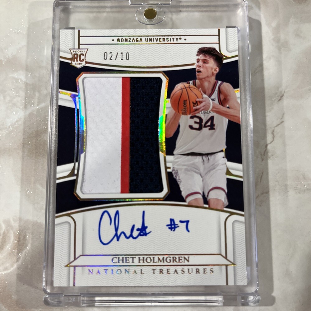 Chet Holmgren Gold Auto /10 National Treasures NT RPA Rookie Patch Auto