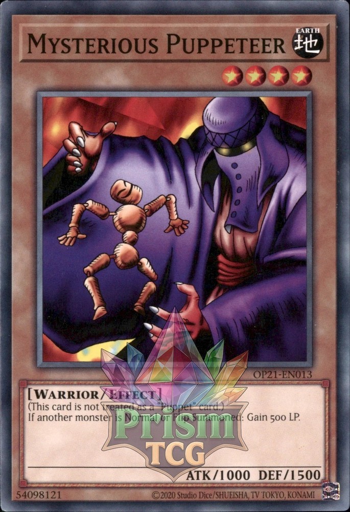 Mysterious Puppeteer OP21-EN013 Yugioh Rare Trading Card