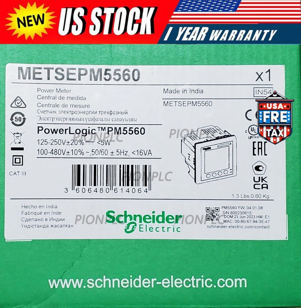 New In Box Schneider Electric METSEPM5560 Power Meter PowerLogic PM5560