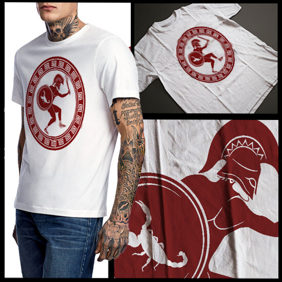 Greco Roman Greek Mythology warrior sword Short Sleeve Men Cotton T-Shirt new