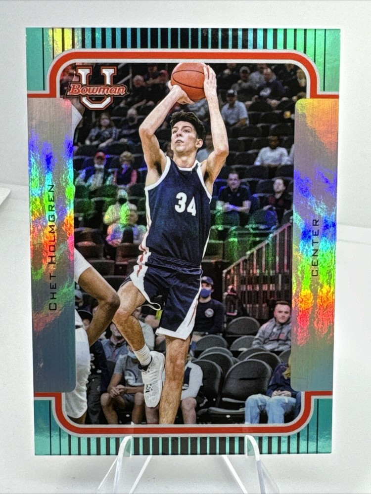 2021-22 Bowman University - 2003 Bowman Aqua Foil #2K3B-2 Chet Holmgren /150...