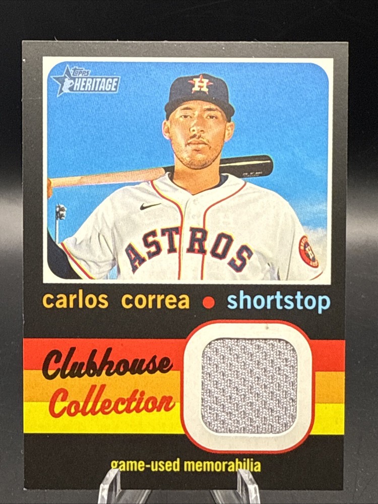 Carlos Correa 2020 Topps Heritage High Relic Clubhouse Collection #CCR-CC