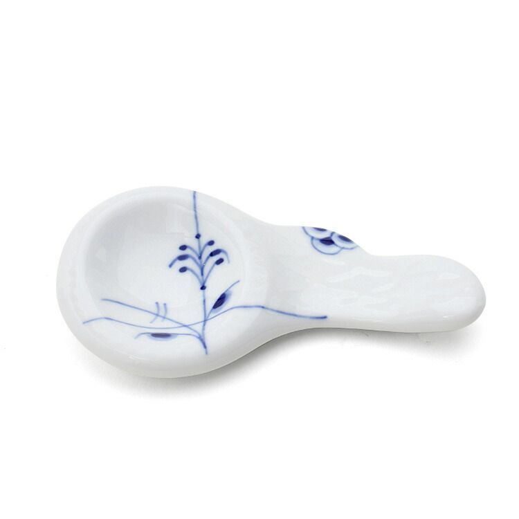 Royal Copenhagen Blue Palmette Chopsticks Spoon Rest White Cutlery Stand