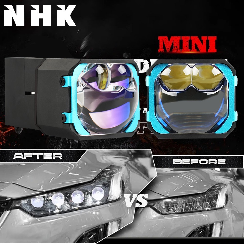 NHK Mini 1.5'' Bi LED Projector Lens 60W 6000K LED Headlight Matrix Kit Retrofit