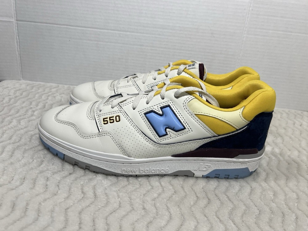 New Balance 550 Marquette Men’s 13D Multicolor Leather Fashion Sneaker BB550NCF
