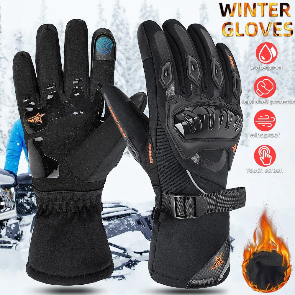 Winter Motorcycle Gloves Waterproof Riding Thermal Gloves for ATV UTV Snowmobile