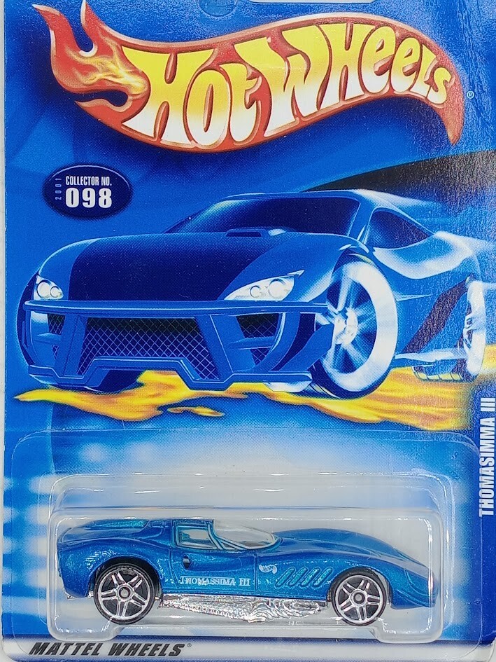 Hot Wheels 2000 First Editions Thomassima 3 Vintage #98 with logo blue vintage