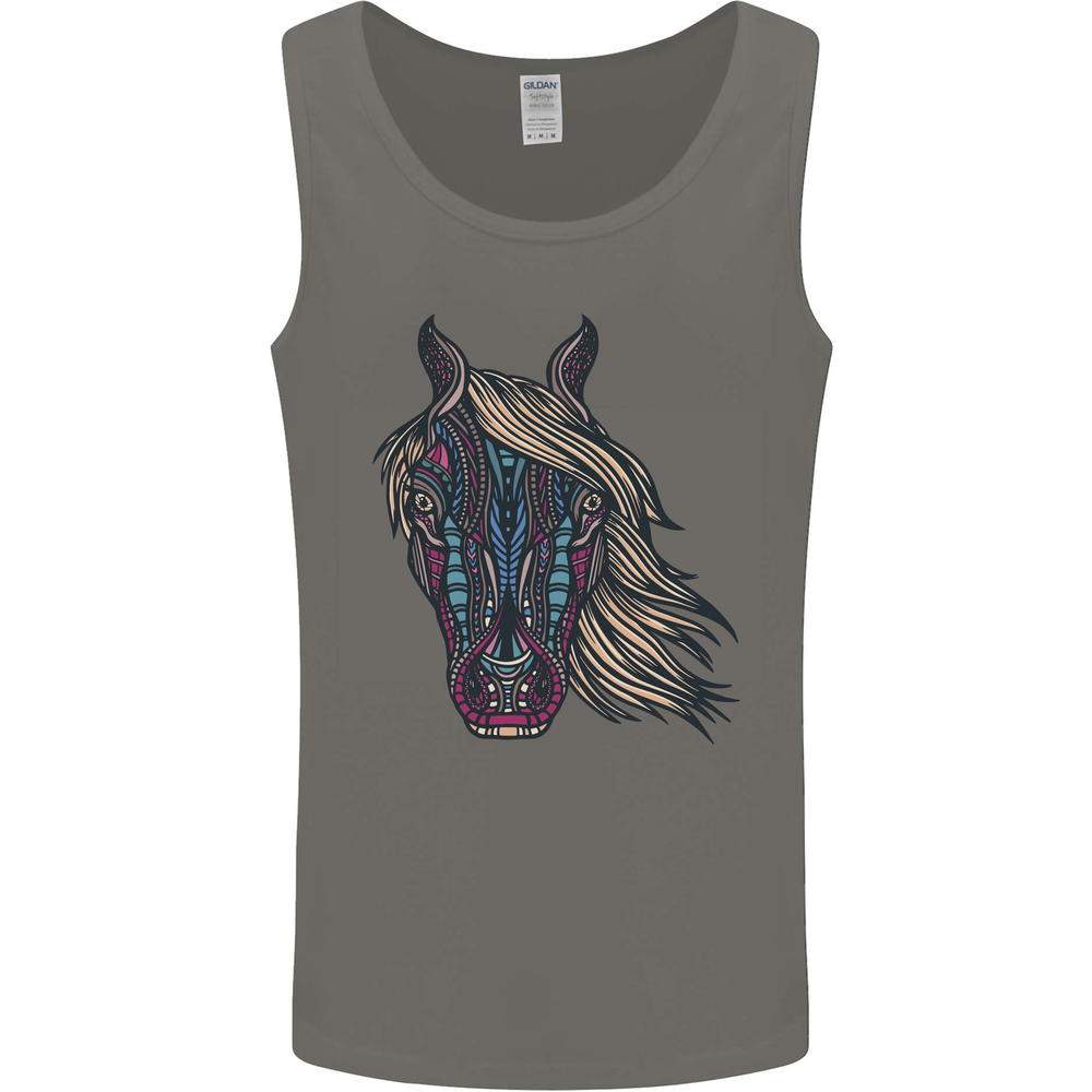 A Tribal Horse Equestrian Mens Vest Tank Top