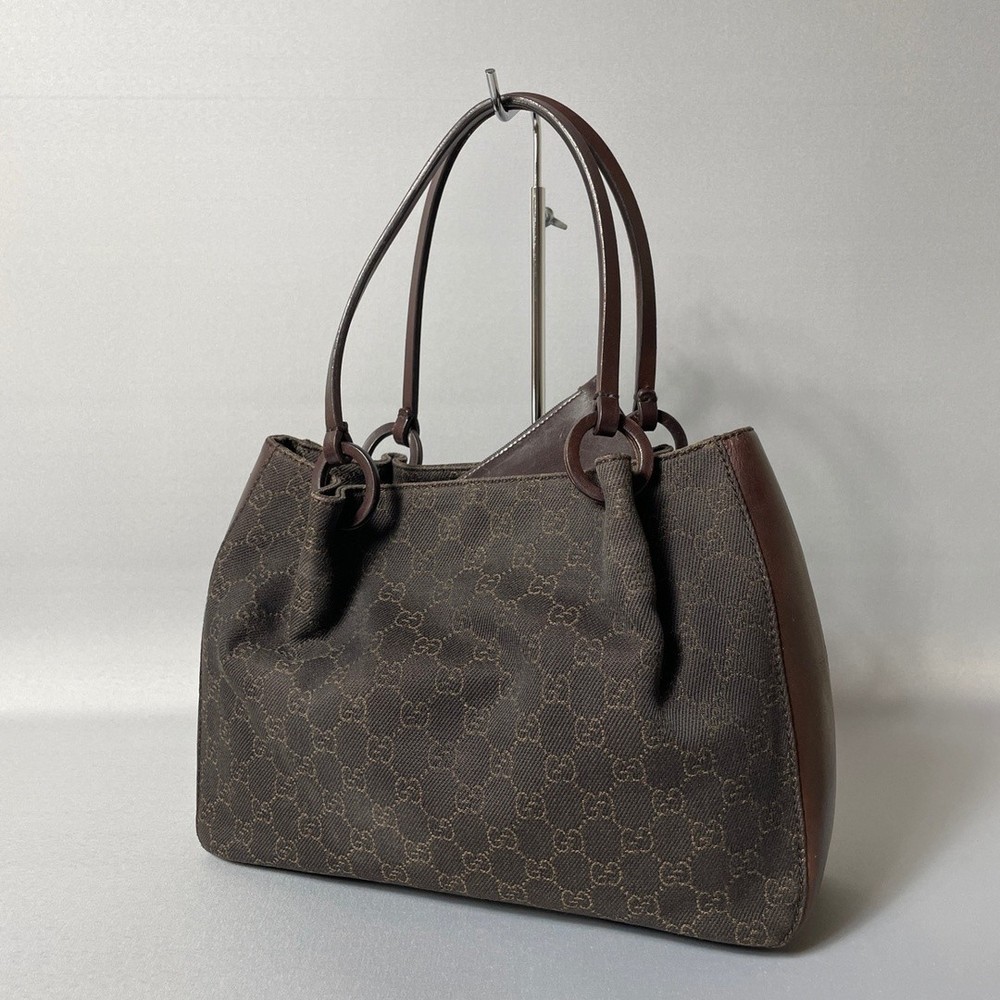 Gucci GG Canvas Dark Brown Handbag 2502 82