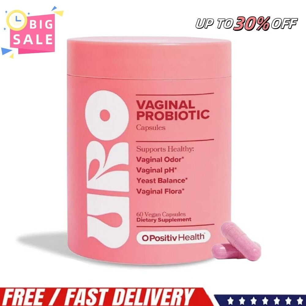 URO O Postiv Vaginal Probiotics for Women pH Balance w/ Prebiotics 60X Caps QX
