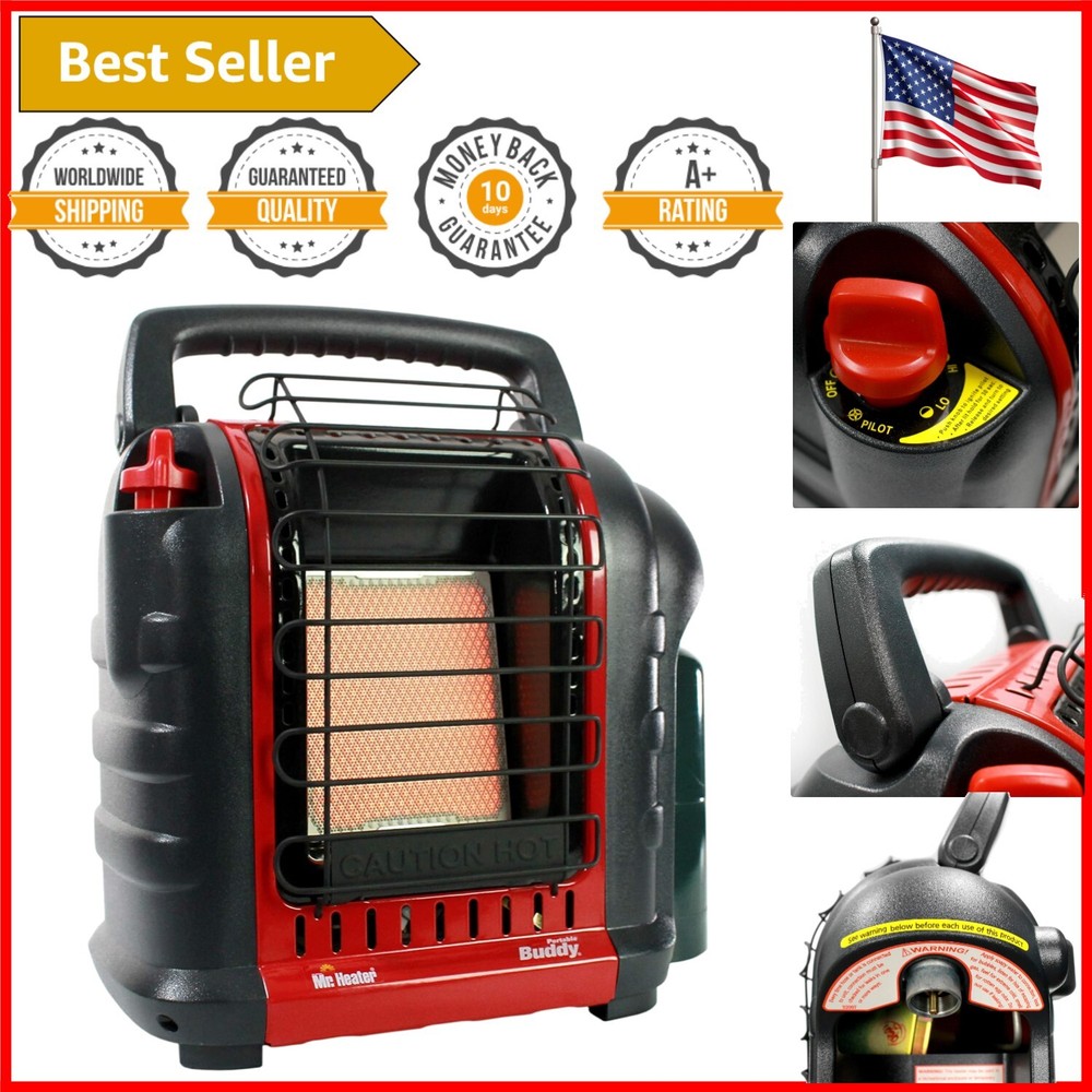 Mr. Heater Portable Propane Heater with Tip-Over Protection - 225 Sq Ft Coverage
