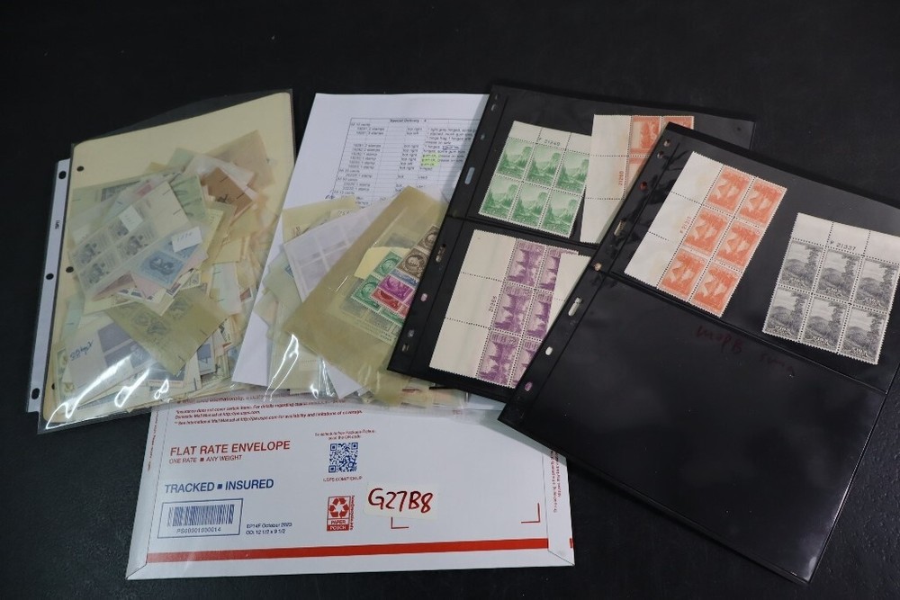 CKStamps Mint US Plate Blocks Stamps Collection in Protective Envelope