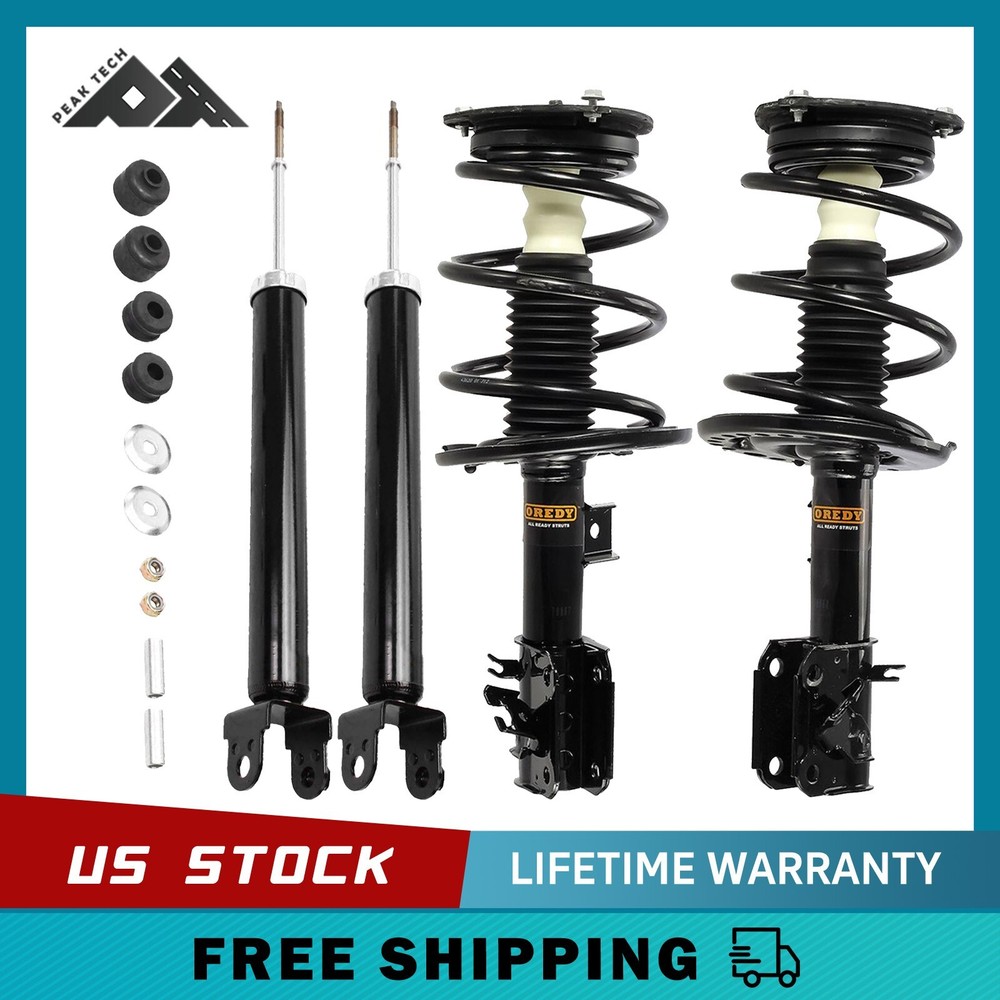 2x Front Struts + 2x Rear Shock Absorbers for 2009- 13 14 Nissan Maxima NO Sport