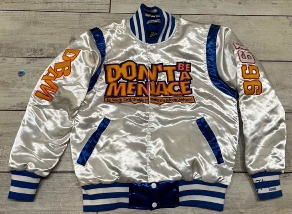Men's DBAM Satin Jacket in White Size S - Classic Headgear Style