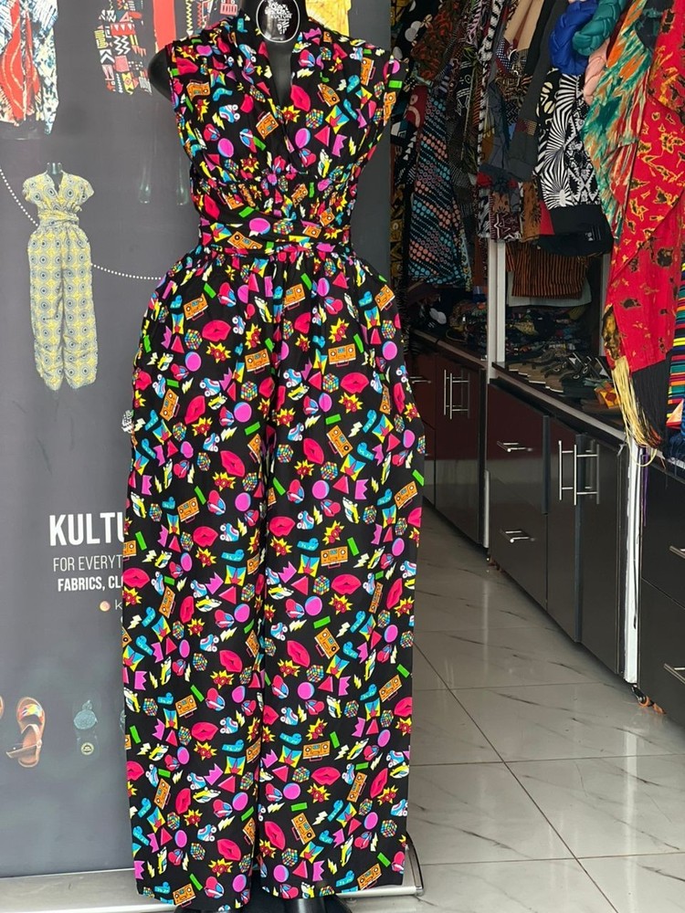 Ankara Multicolored Infinity Jumpsuit Size XL