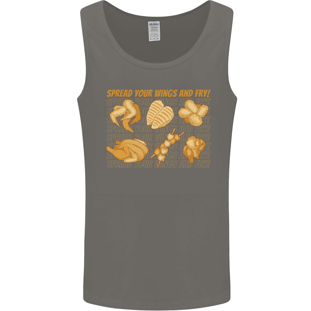 Funny Chicken Humour Chef BBQ Food Cook Mens Vest Tank Top