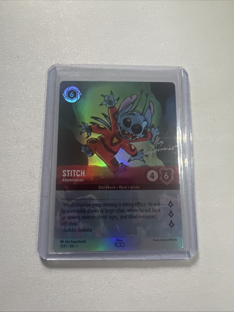 Stitch Abomination Alternate Art Disney100 Holo Promo NM 21