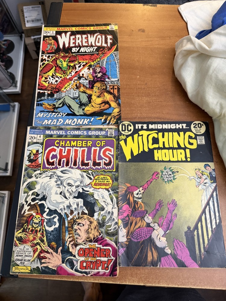 Marvel Horror Comics Lot Werewolf Witching Hour chamber of Chills 20 cents