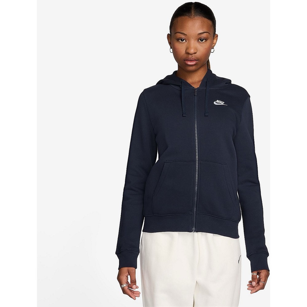 Nike Just Do It Blue Full Zip Hoodie with Pockets for Women Size XL