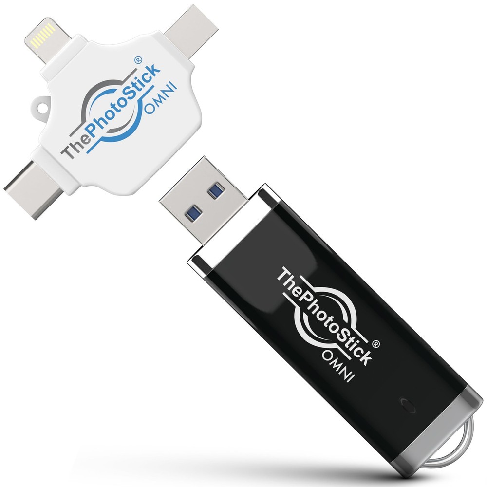 Omni 128GB Effortless Photo STICK and Video Backup for Phones And Computers NEW