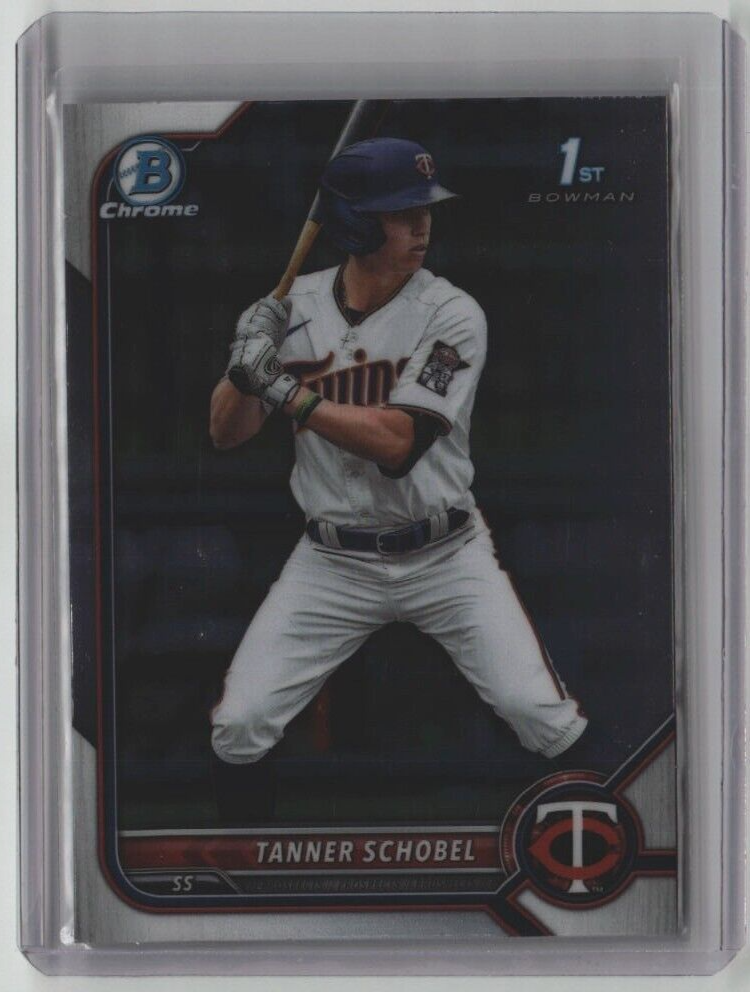 TANNER SCHOBEL ROOKIE BOWMAN CHROME 1st BDC-28 2022 MLB MINN TWINS FREE SHIPPING