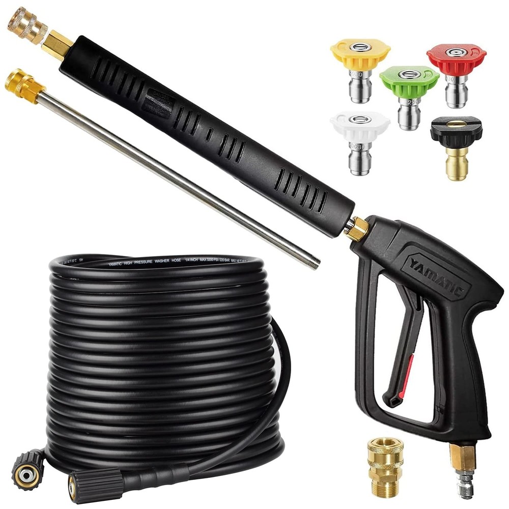 50 FT Kink Resistant Pressure Washer Gun & Hose Kit for Power Washing