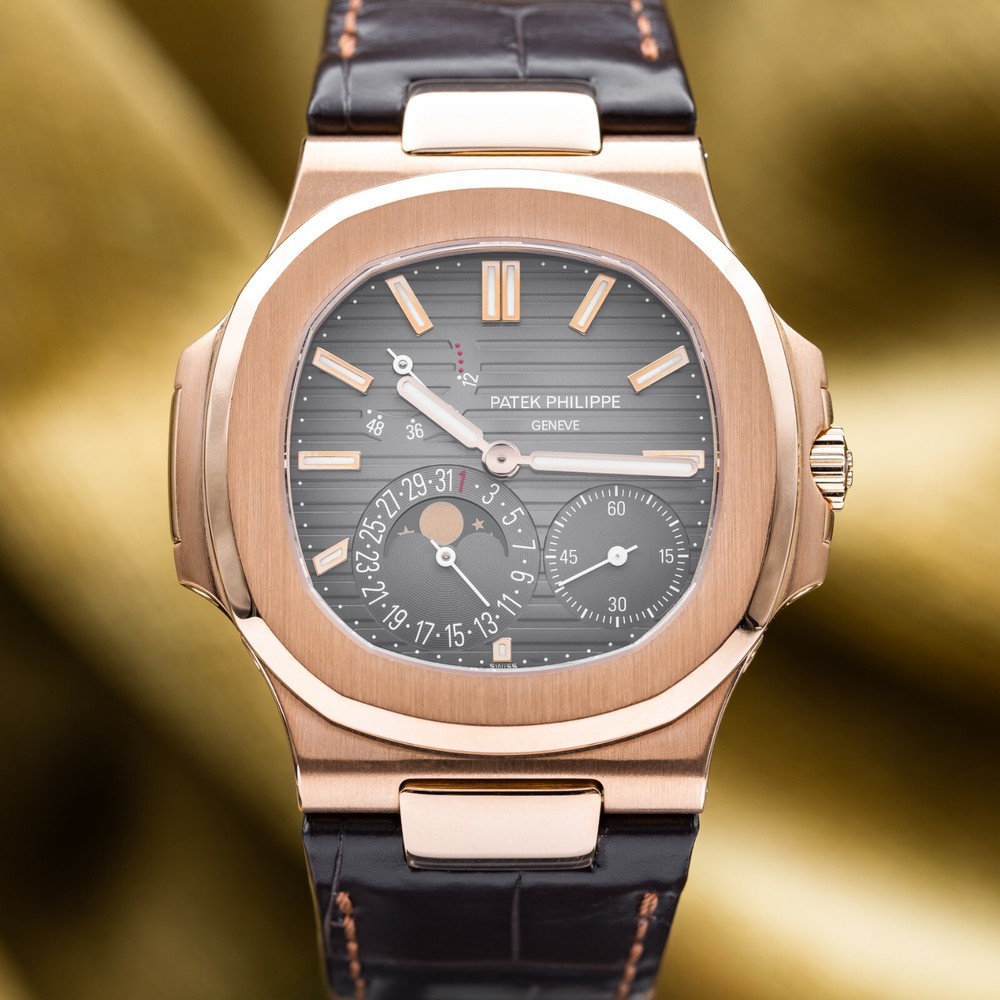 Patek Philippe Nautilus 5712R Rose Gold Moonphase 40mm 2016 Serviced