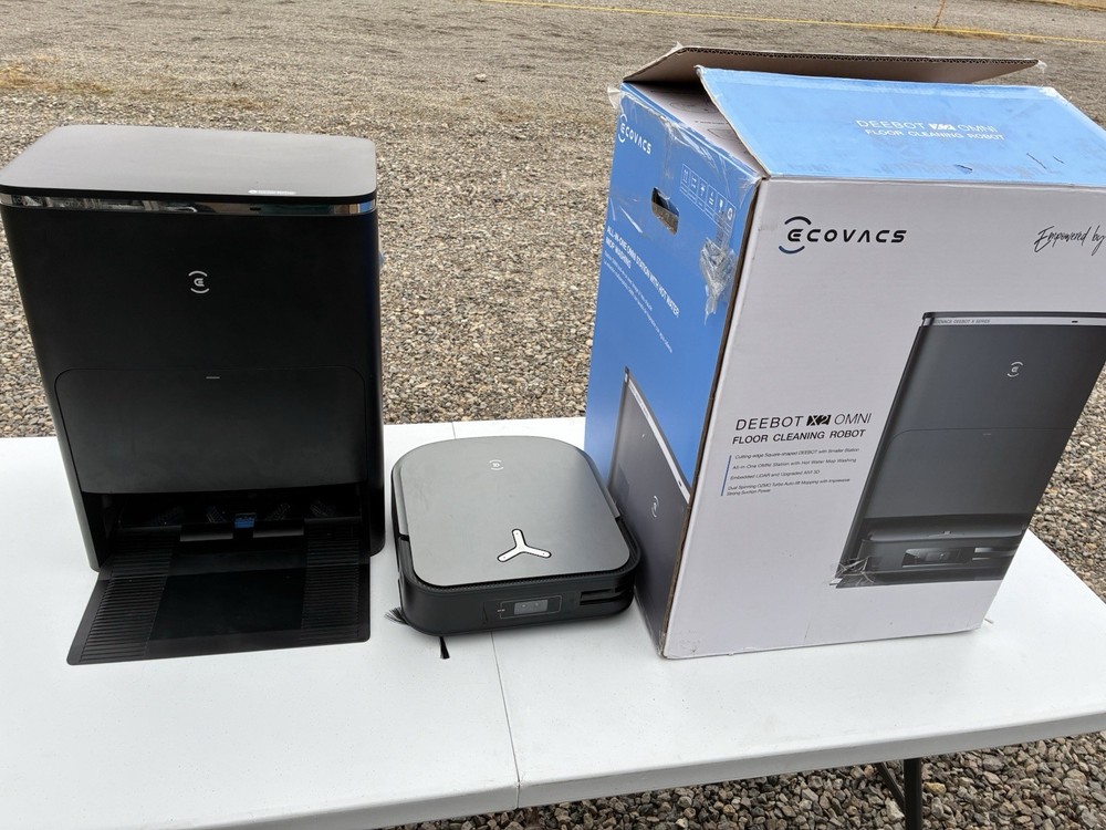 ECOVACS DEEBOT X2 OMNI Robot Vacuum & Spin Mop with Auto Cleaning Base IN BOX