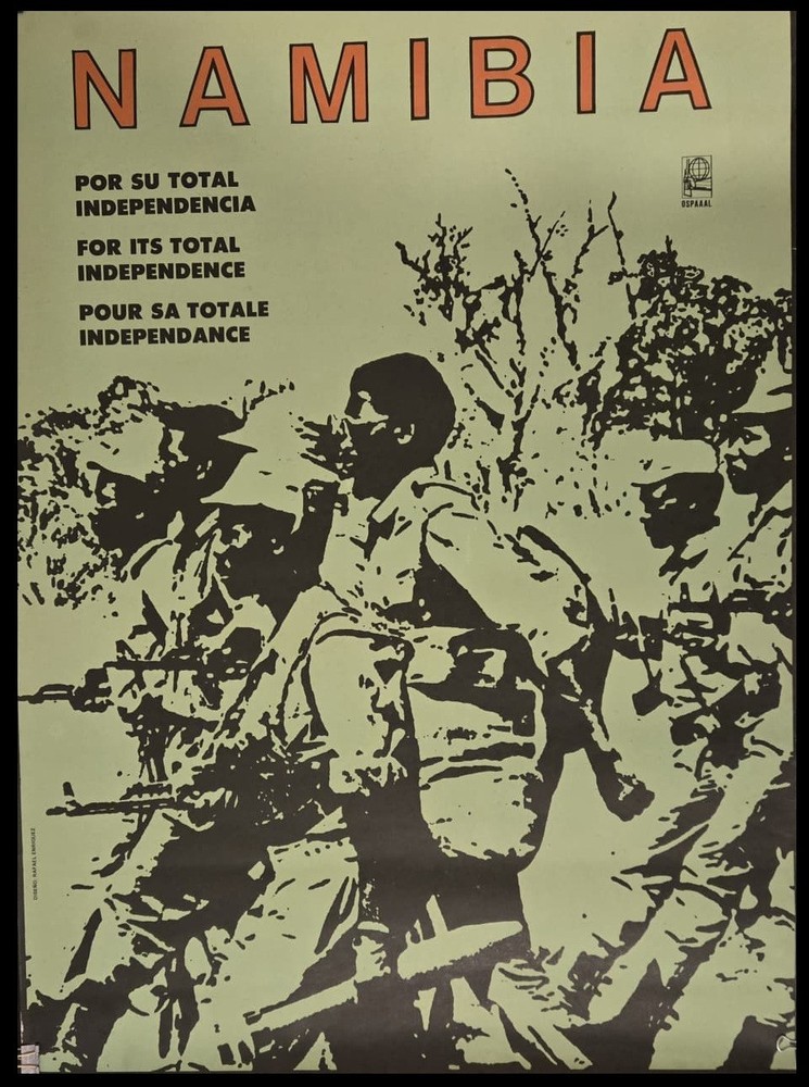 ORIGINAL OSPAAAL Cuban Political Poster NAMIBIA: For its total Independence.1986