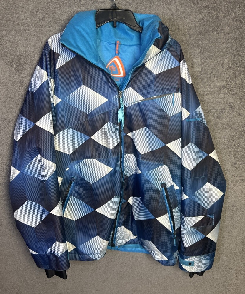 Millennium Three Mens Jacket Size M Ski Snowboard Hooded ** Has Stain And Snag**