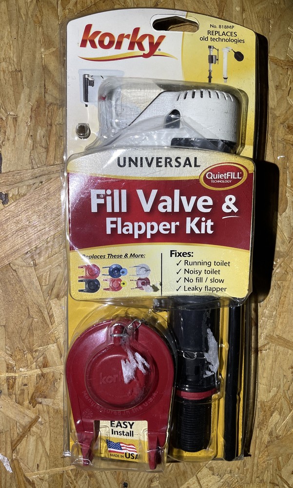 Korky 818MP Universal Toilet Fill Valve and Flapper Replacement Kit
