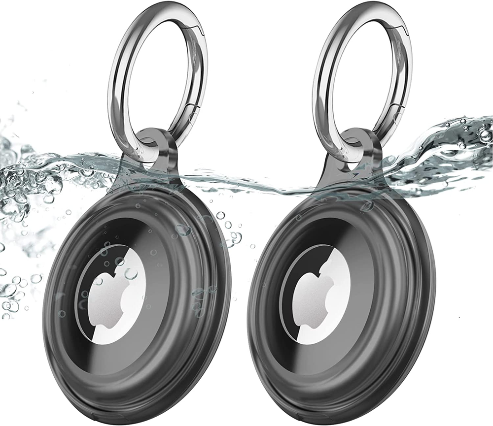 2 Pack IPX8 Waterproof Anti-Scratch Airtag Keychain Holder Case Lightweight Durable