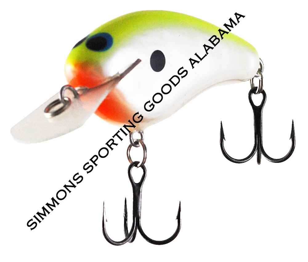 ZOOM BAIT COMPANY WEC MUTT CRANKBAIT PEARL CHARTREUSE BACK BLUE EYE AT4714