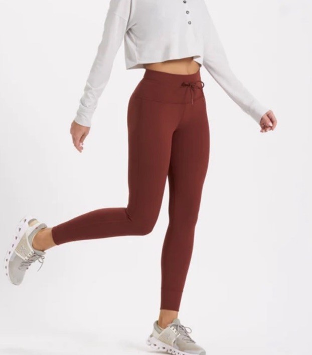 VUORI Womens Daily High Rise Leggings Size Small 2-4 Brick Red Maroon