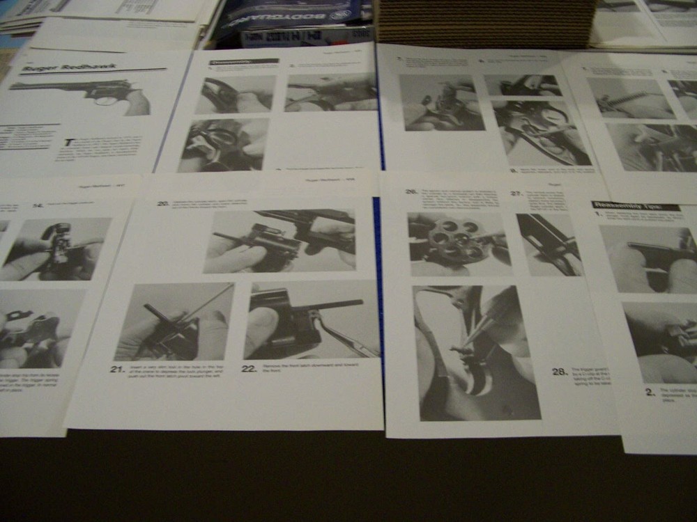 RUGER REDHAWK & SECURITY-SIX  REVOLVER..FIELD STRIP & REASSEMBLY TIPS (650MM)