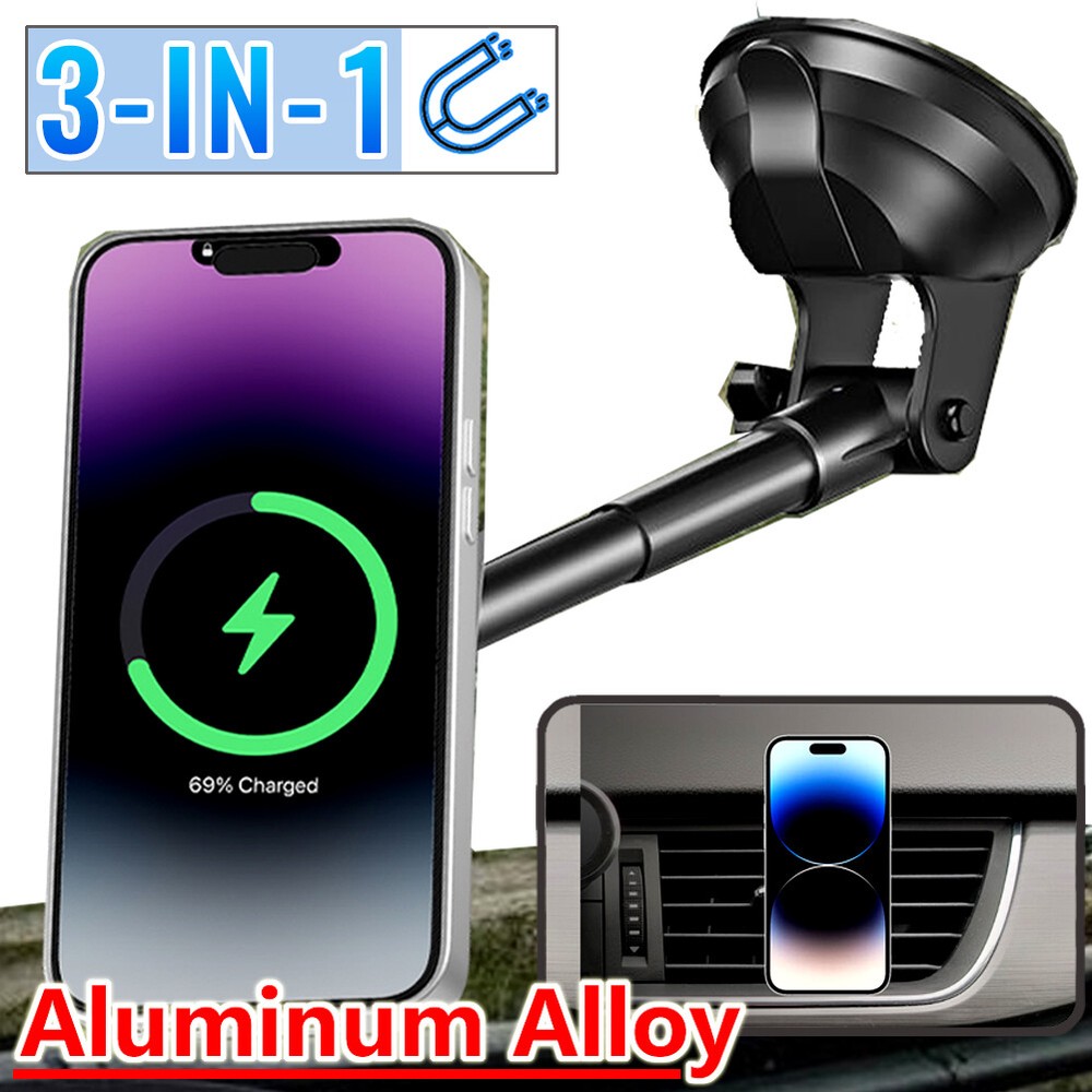 ALUMINUM Magnetic Windshield Air Vent Car Dashboard Mount Phone Holder Stand.GPS